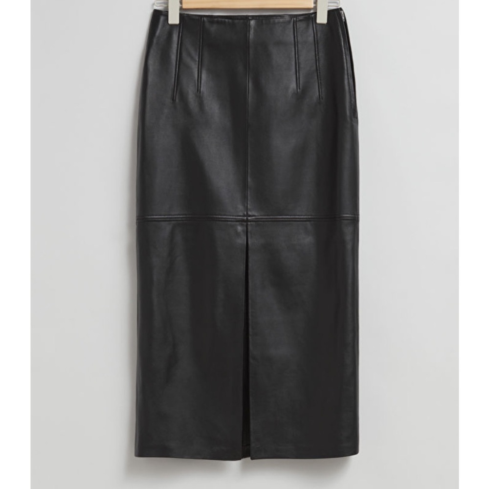 & Other Stories Leather Skirt